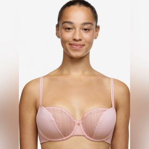 NWOT - Nolie Half-Cup Bra - Chantelle Passionata - 32D - Rose Blush - Lingerie